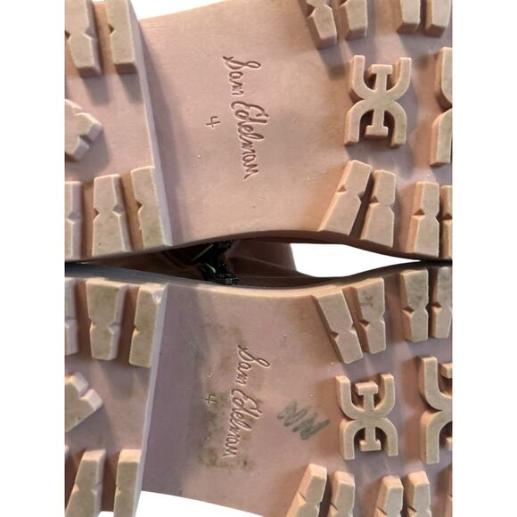 Sam Edelman Laguna Chelsea Leather Boot Pink UK 4 USA 6.5 LUG Hiking Camping - Picture 5 of 10